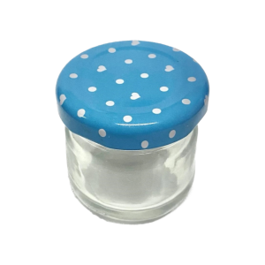 40cc Cam Kavanoz Açık Mavi Kapak