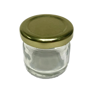 40cc Cam Kavanoz Altın/Sarı Kapak